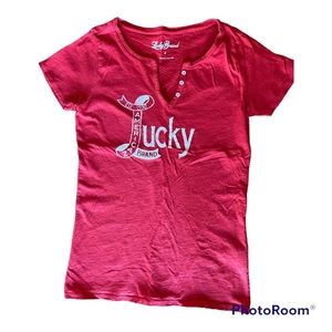 Lucky Brand red t-shirt sz S